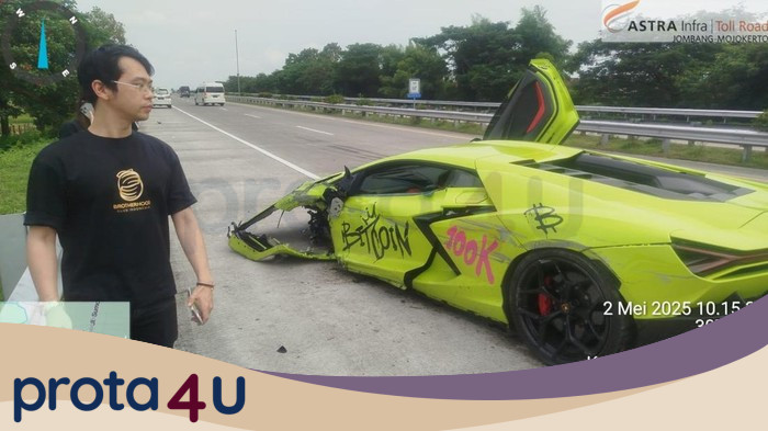 Lamborghini 'Bitcoin' Ngebut 120 Km/Jam saat Hantam Suzuki S-Presso di Tol Jombang: Malah Jadi Sindiran untuk Pengemudi Mewah!