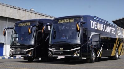Wow! Bus Dewa United Pakai Bodi Adiputro dan Sasis Mercy, Mewahnya Luar Biasa!