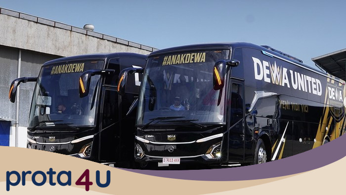 Wow! Bus Dewa United Pakai Bodi Adiputro dan Sasis Mercy, Mewahnya Luar Biasa!