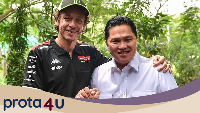Sinergi Menpora Erick Thohir dengan Pebalap MotoGP Valentino Rossi