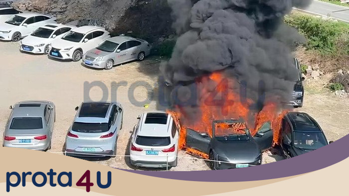 Waduh! Mobil Listrik Baru 1,5 Bulan Jadi Korbán Api, 1.066 Km Jarak Tempuh