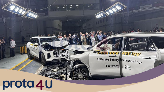 Crash Test Paling Terniat, 2 Mobil Chery Tiggo 9 Beradu Kepala! - Update 2